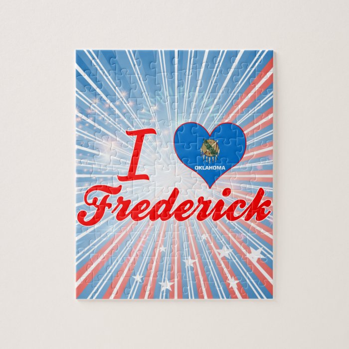 I Love Frederick, Oklahoma Jigsaw Puzzles