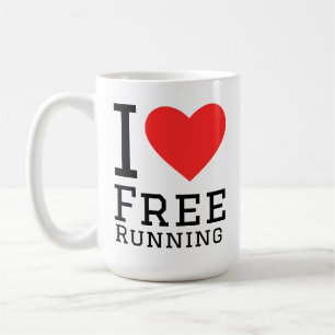 I love free running coffee mug