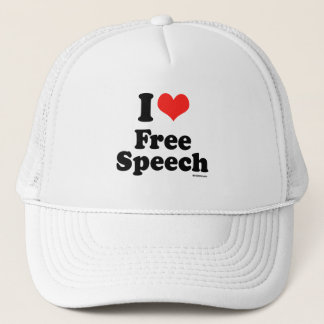I LOVE FREE SPEECH TRUCKER HAT
