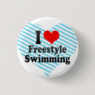 I love Freestyle Swimming Button