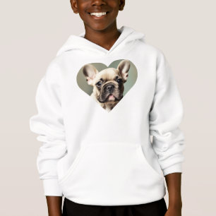 I LOVE FRENCH BULLDOGS! A FRENCH BULLDOG IN HEART HOODIE