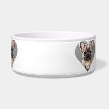 I LOVE FRENCH BULLDOGS Cute Cartoon Puppy in Heart