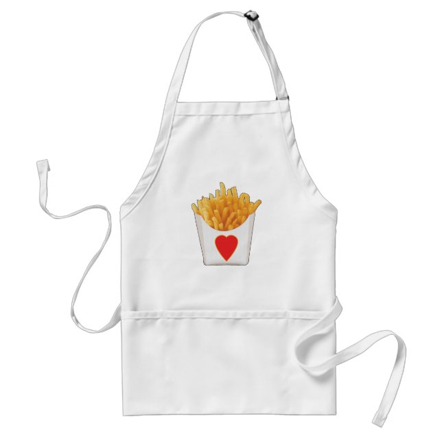 I Love French Fries Adult Apron (Front)