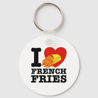 I Love French Fries Keychain