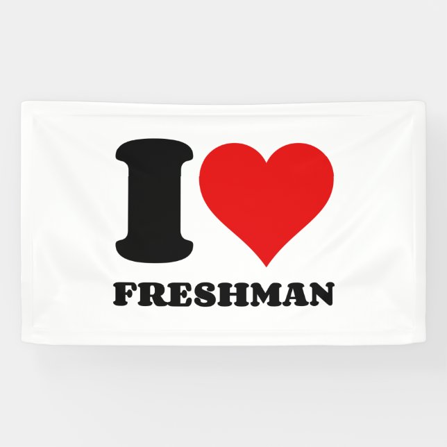 I LOVE FRESHMAN HEART BANNER (Horizontal)
