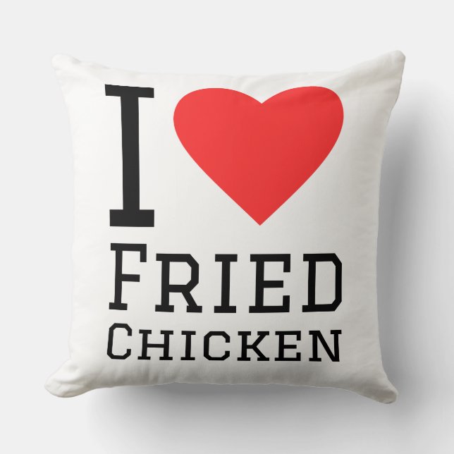 I love fried chicken throw pillow (Front)