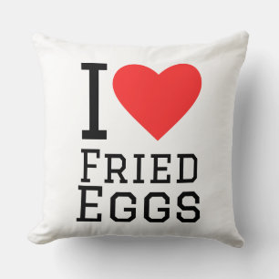 I love fried eggs throw pillow