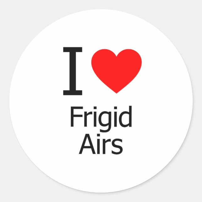 I Love Frigid Air's Classic Round Sticker (Front)