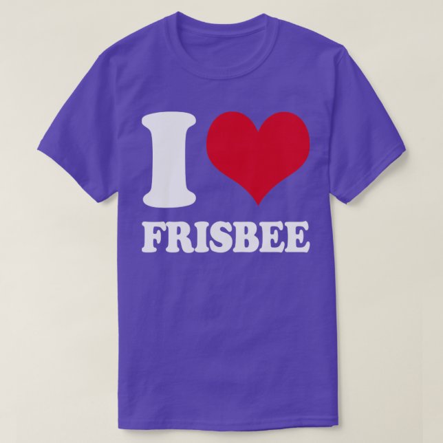 I Love Frisbee Disc Golf1 T-Shirt (Design Front)