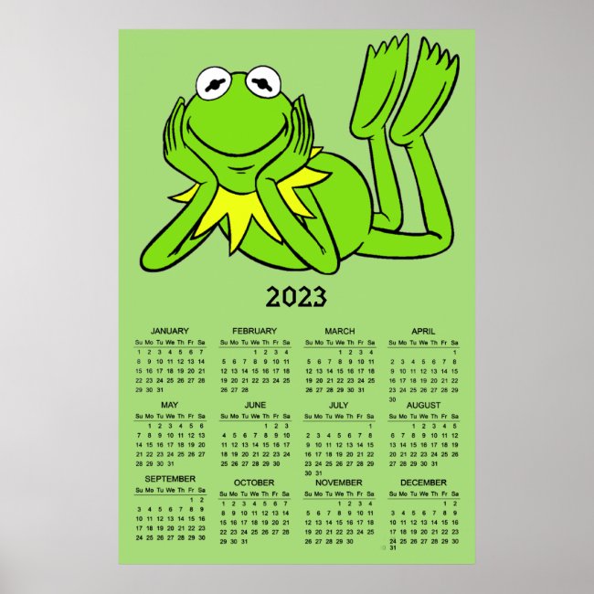 I Love Frogs 2023 Calendar Poster