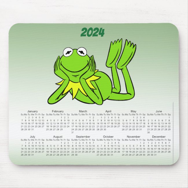 I Love Frogs 2024 Calendar Mousepad