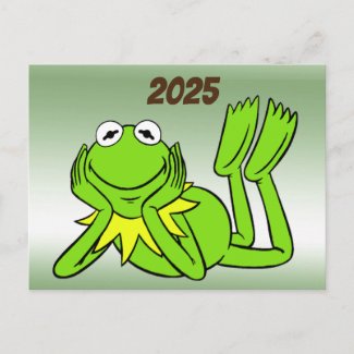 I Love Frogs 2025 Calendar on Back  Postcard