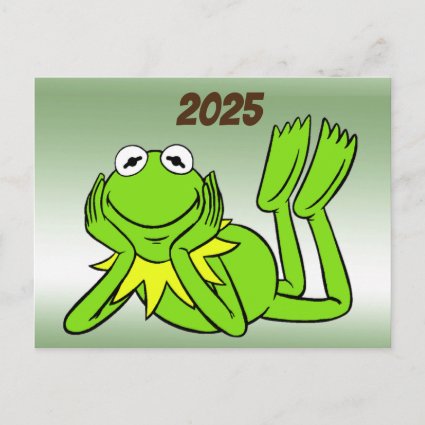 I Love Frogs 2025 Calendar on Back  Postcard