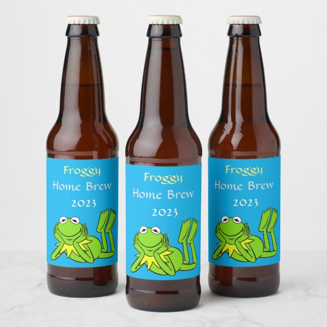 I Love Frogs Beer Label