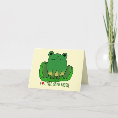 I Love Frogs Card