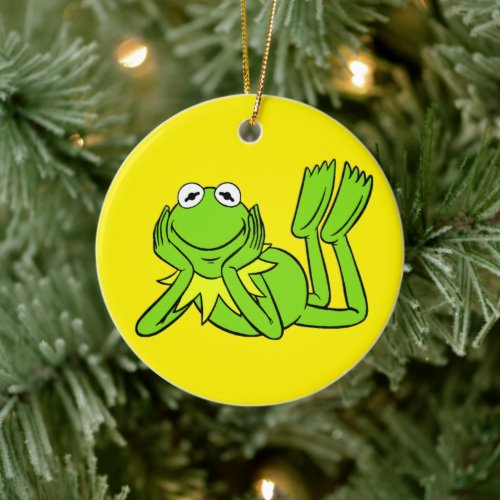 I Love Frogs Ceramic Ornament