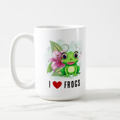 I Love Frogs Coffee Mug