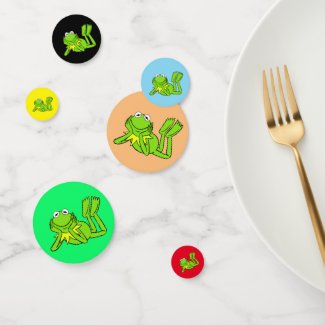 I love Frogs  Colorful Table Confetti