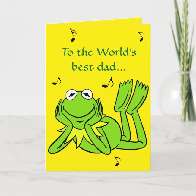 I Love Frogs Fathers Day Card
