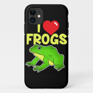 I Love Frogs Funny Animal Frog Lover Amphibian iPhone 11 Case