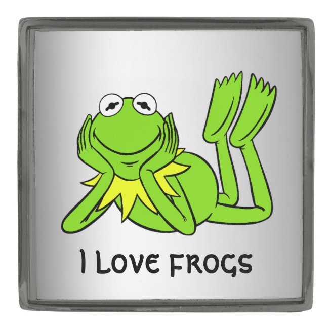 I Love Frogs Lapel Pin