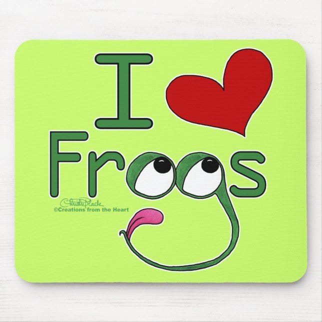 I love FROGS Mouse Pad (Front)