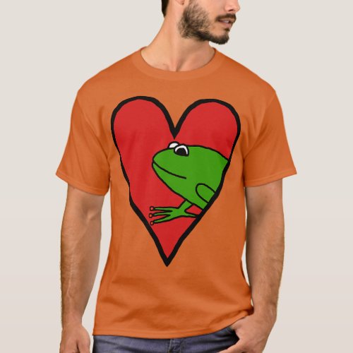 I Love Frogs My Small Valentine Frog T_Shirt