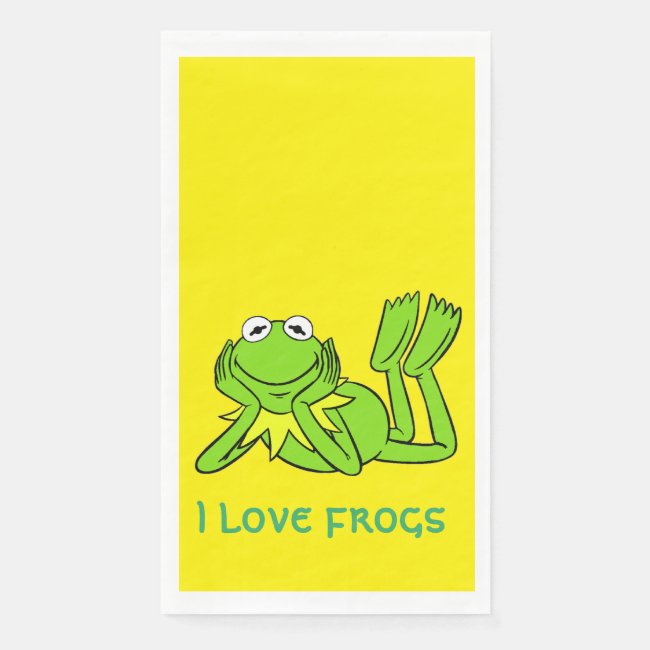 I Love Frogs Paper Guest Towels