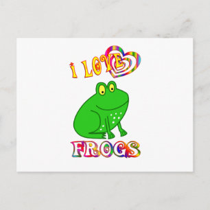 I LOVE FROGS POSTCARD