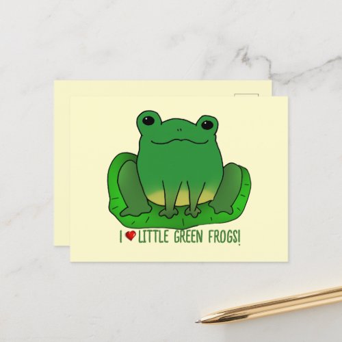 I Love Frogs Postcard