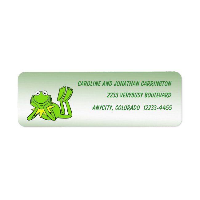 I Love Frogs Return Address Label