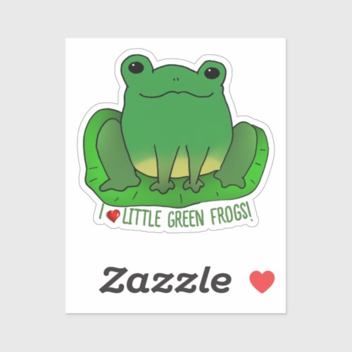 I Love Frogs Sticker