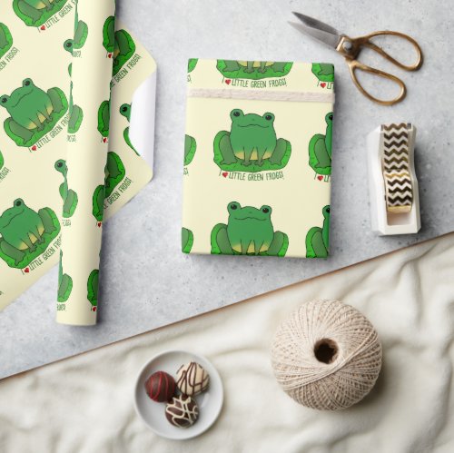 I Love Frogs Wrapping Paper