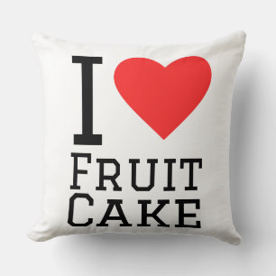 I love fruit cake  throw pillow