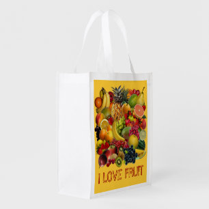 I love Fruit Reusable Grocery Bag