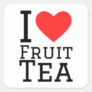 I love fruit tea  square sticker