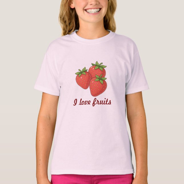  " I love fruits" T-shirt  (Front)