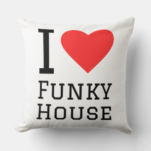I love funky house throw pillow
