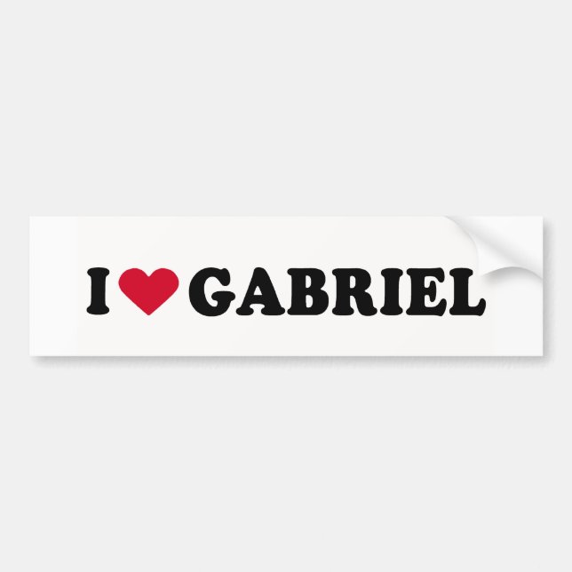 I LOVE GABRIEL BUMPER STICKER (Front)