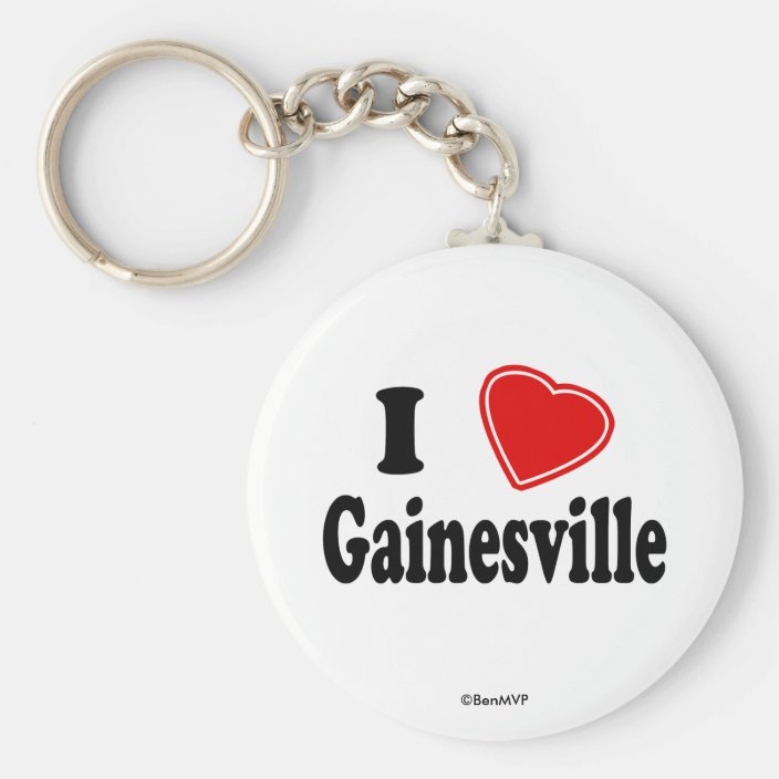 I Love Gainesville Keychain