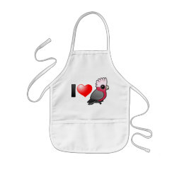 I Love Galahs (raised crest) Kid's Apron
