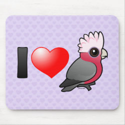 I Love Galahs (raised crest) Mousepad