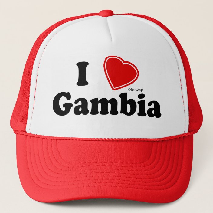 I Love Gambia Hat