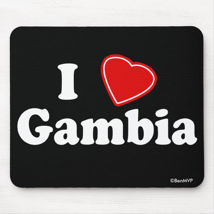 I Love Gambia Mouse Pad