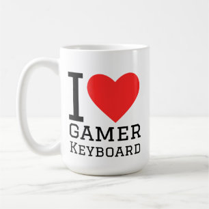 I love gamer keyboard coffee mug