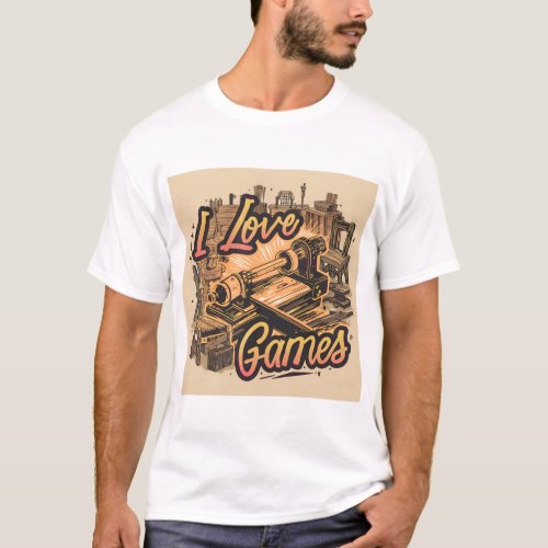 I Love Games Vector T_Shirt