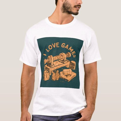 I Love Games Vector T_Shirt