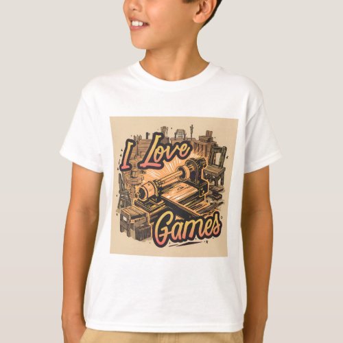 I Love Games Vector T_Shirt