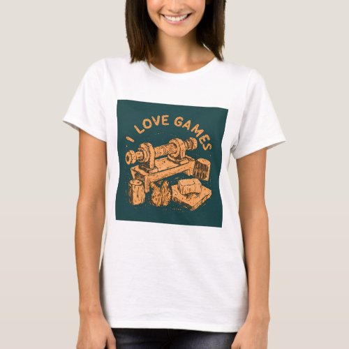 I Love Games Vector T_Shirt