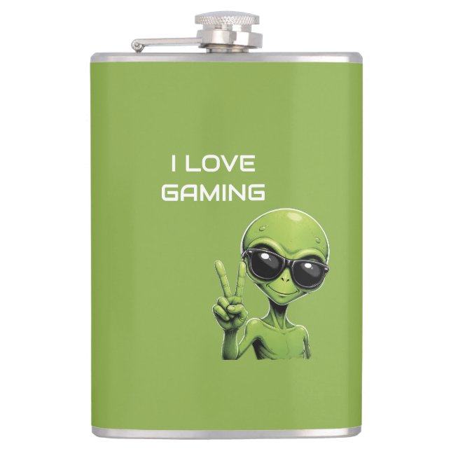 I love gaming flask (Front)
